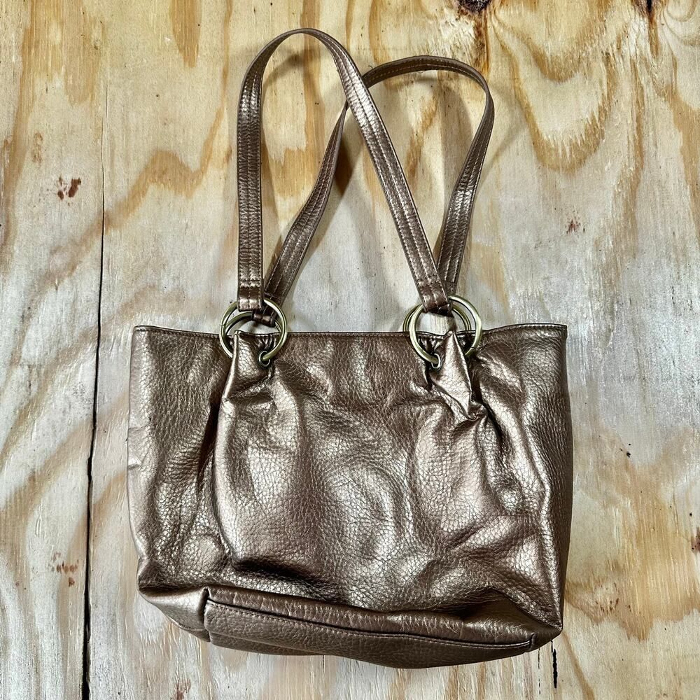 Vintage Y2K Metallic Bronze Studded Shoulder Bag - Size OS - Picture 7 of 7